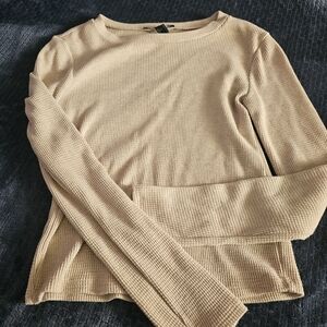 Forever 21 Beige Long Sleeve Top